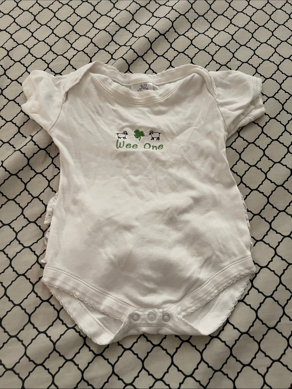 Wee One White Baby One-Piece Bodysuit